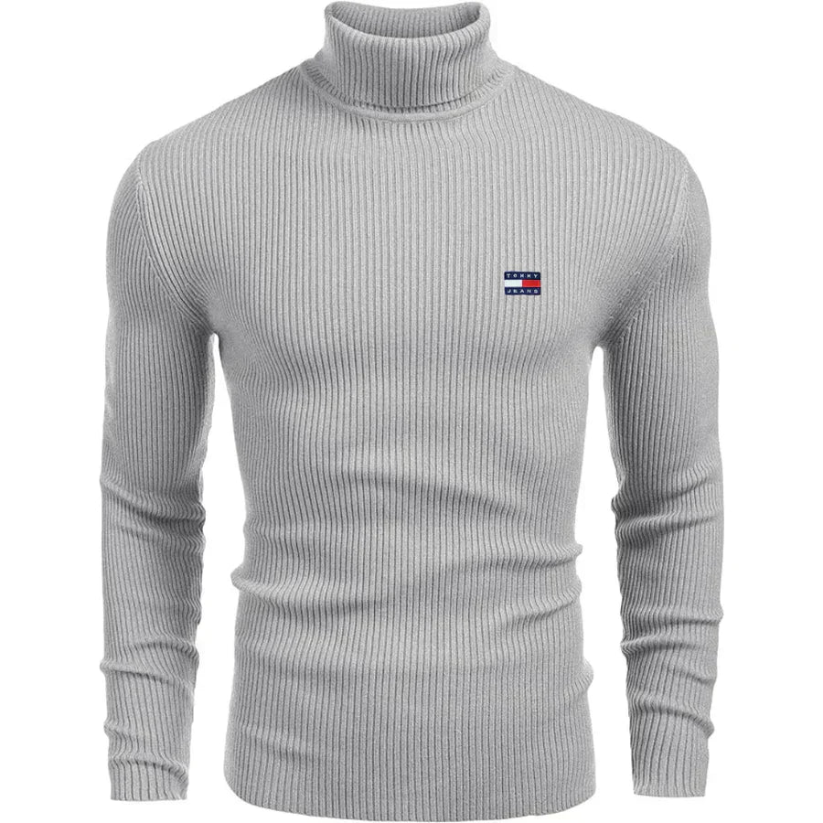TH Turtleneck Classic Knit Sweater Grey / S TH Turtleneck Classic Knit Sweater
