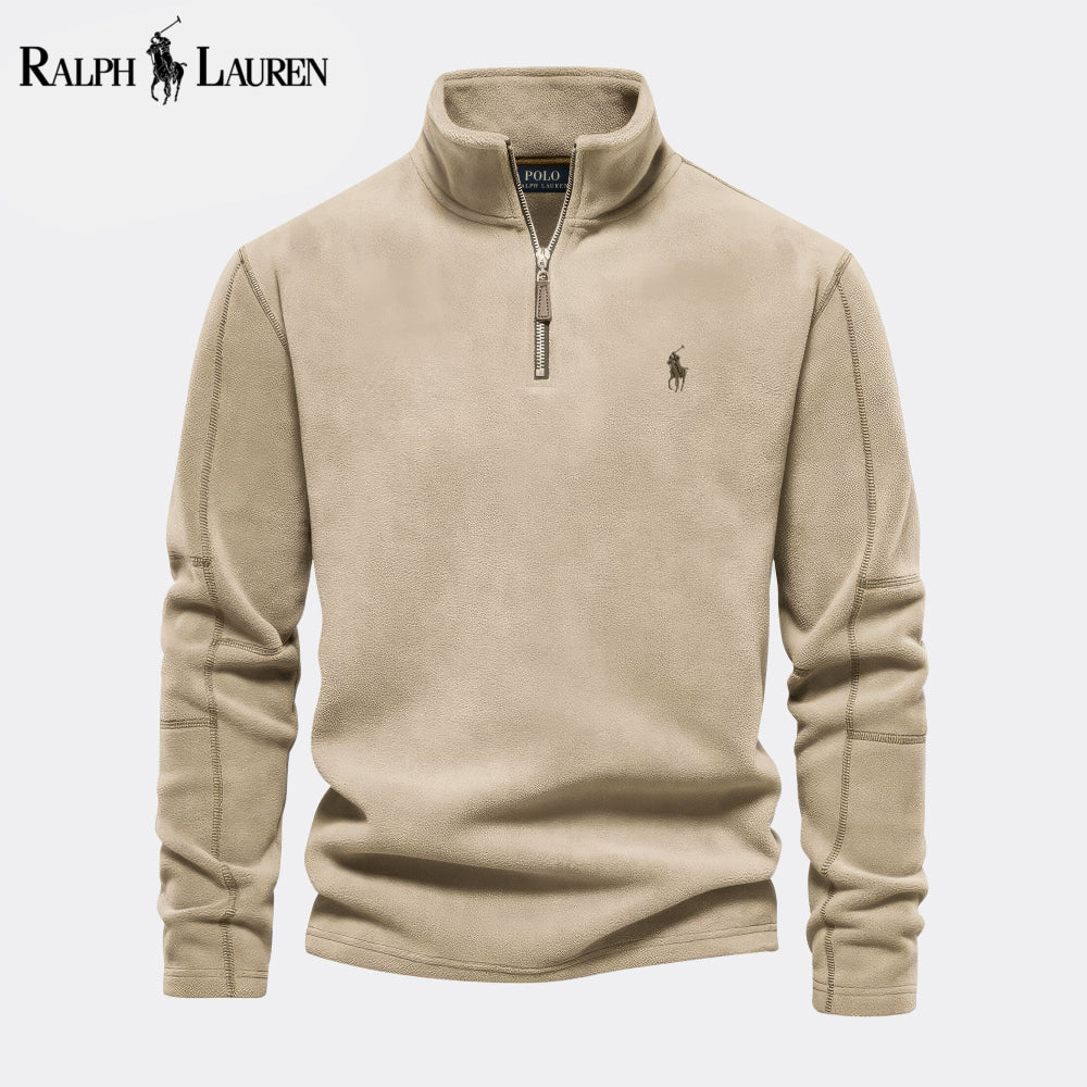 RL Prestige Cable-Knit Wool Knit Sweater Beige / S RL Prestige Cable-Knit Wool Knit Sweater