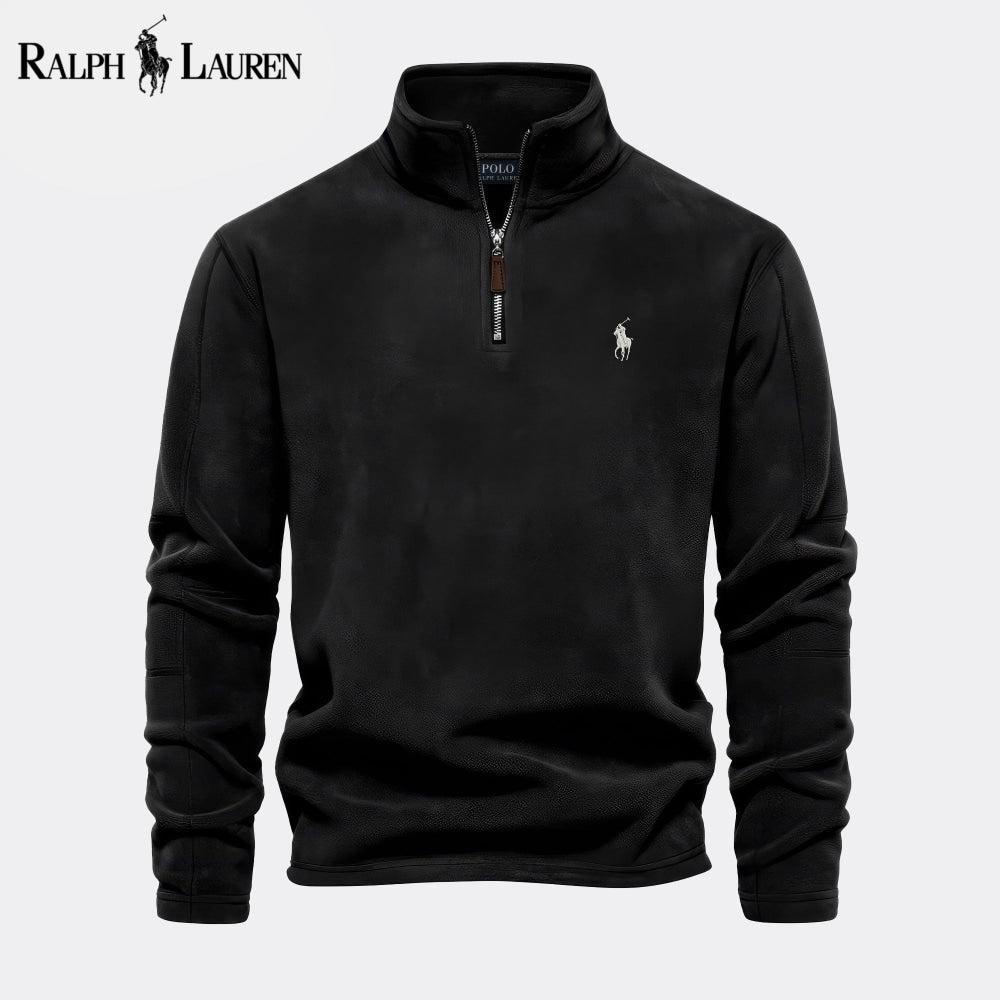 RL Prestige Cable-Knit Wool Knit Sweater Black / S RL Prestige Cable-Knit Wool Knit Sweater