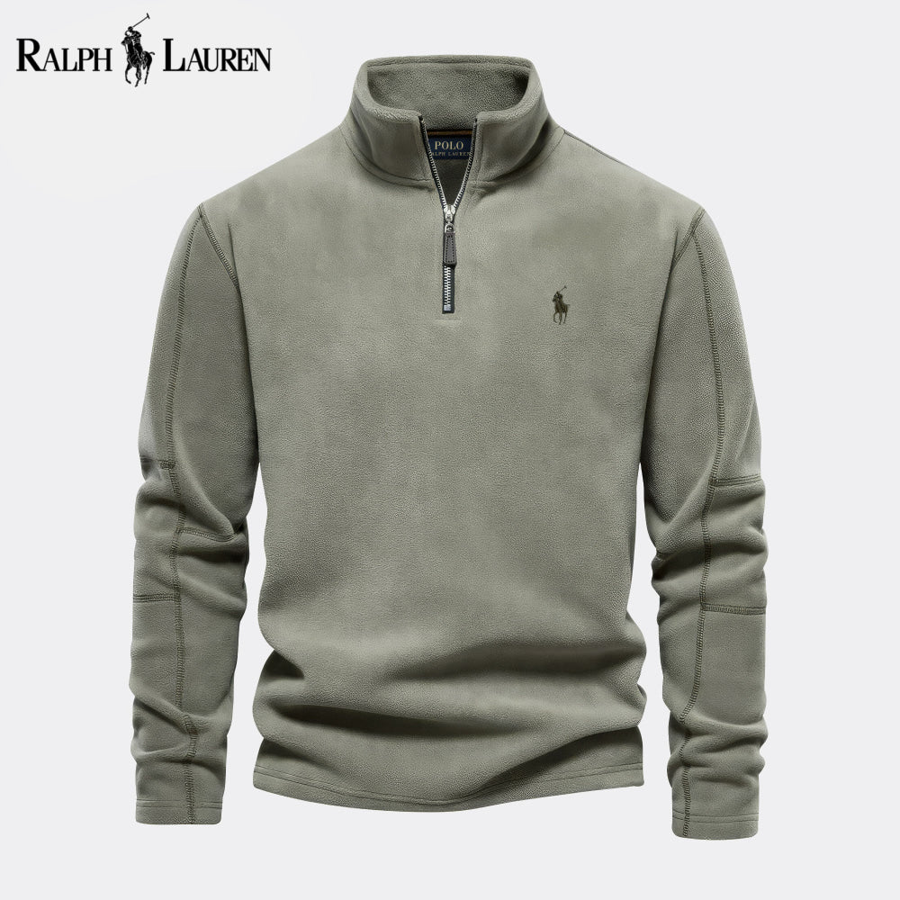 RL Prestige Cable-Knit Wool Knit Sweater Olive Green / S RL Prestige Cable-Knit Wool Knit Sweater