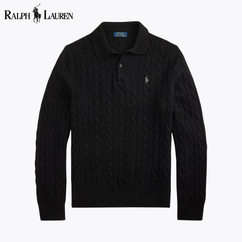 RL Wool–Cashmere Cable-Knit Jumper Black / S RL Wool–Cashmere Cable-Knit Jumper