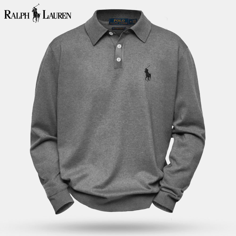 RL Cable-Knit Wool Knit Sweater Grey / S RL Cable-Knit Wool Knit Sweater