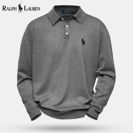 RL Cable-Knit Wool Knit Sweater Grey / S RL Cable-Knit Wool Knit Sweater