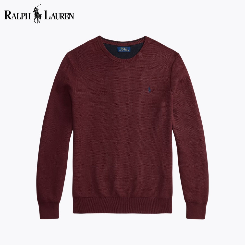 RL Mesh-Knit Cotton Crewneck Sweater RL Mesh-Knit Cotton Crewneck Sweater