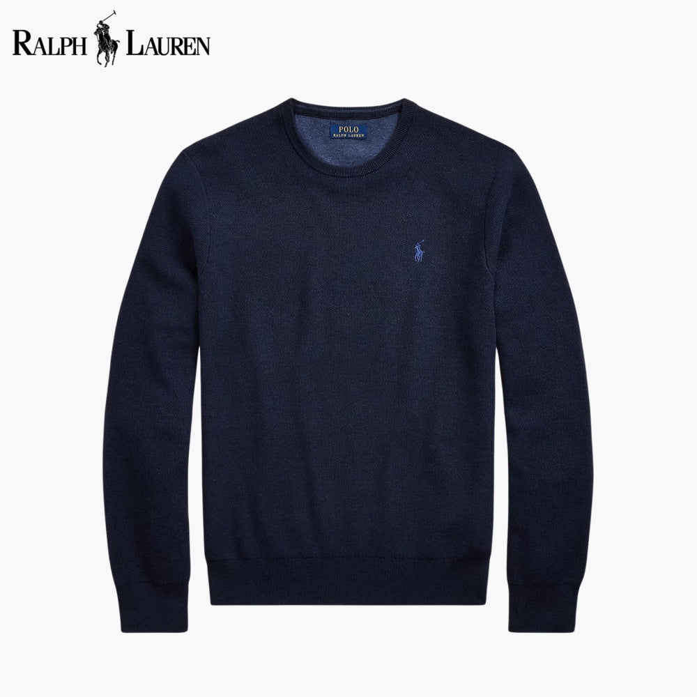 RL Mesh-Knit Cotton Crewneck Sweater RL Mesh-Knit Cotton Crewneck Sweater
