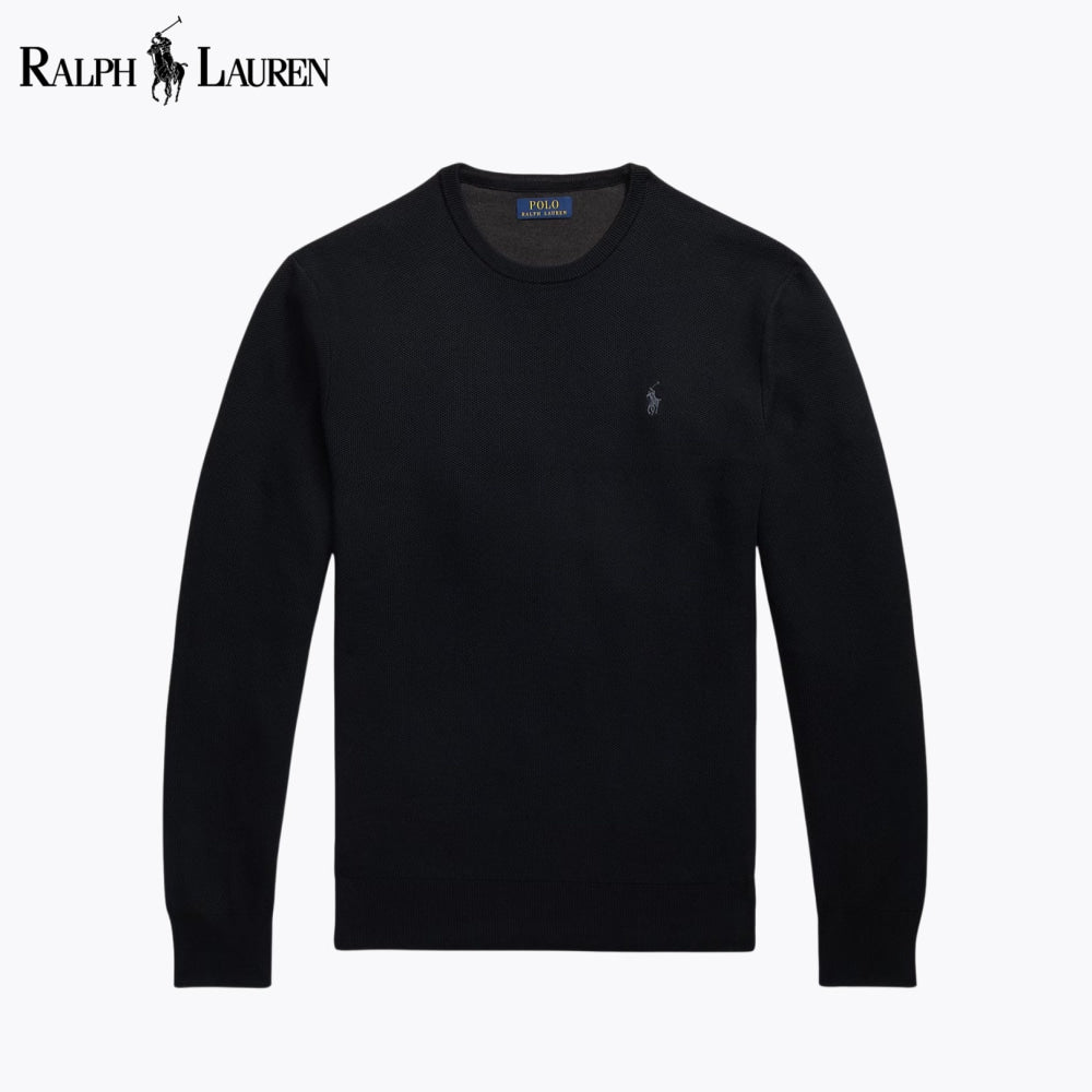RL Mesh-Knit Cotton Crewneck Sweater RL Mesh-Knit Cotton Crewneck Sweater