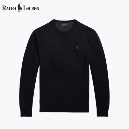 RL Mesh-Knit Cotton Crewneck Sweater RL Mesh-Knit Cotton Crewneck Sweater