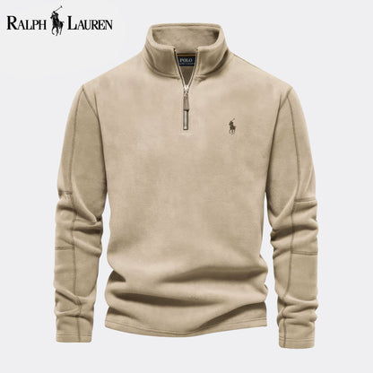 RL Prestige Cable-Knit Wool Knit Sweater Beige / S RL Prestige Cable-Knit Wool Knit Sweater